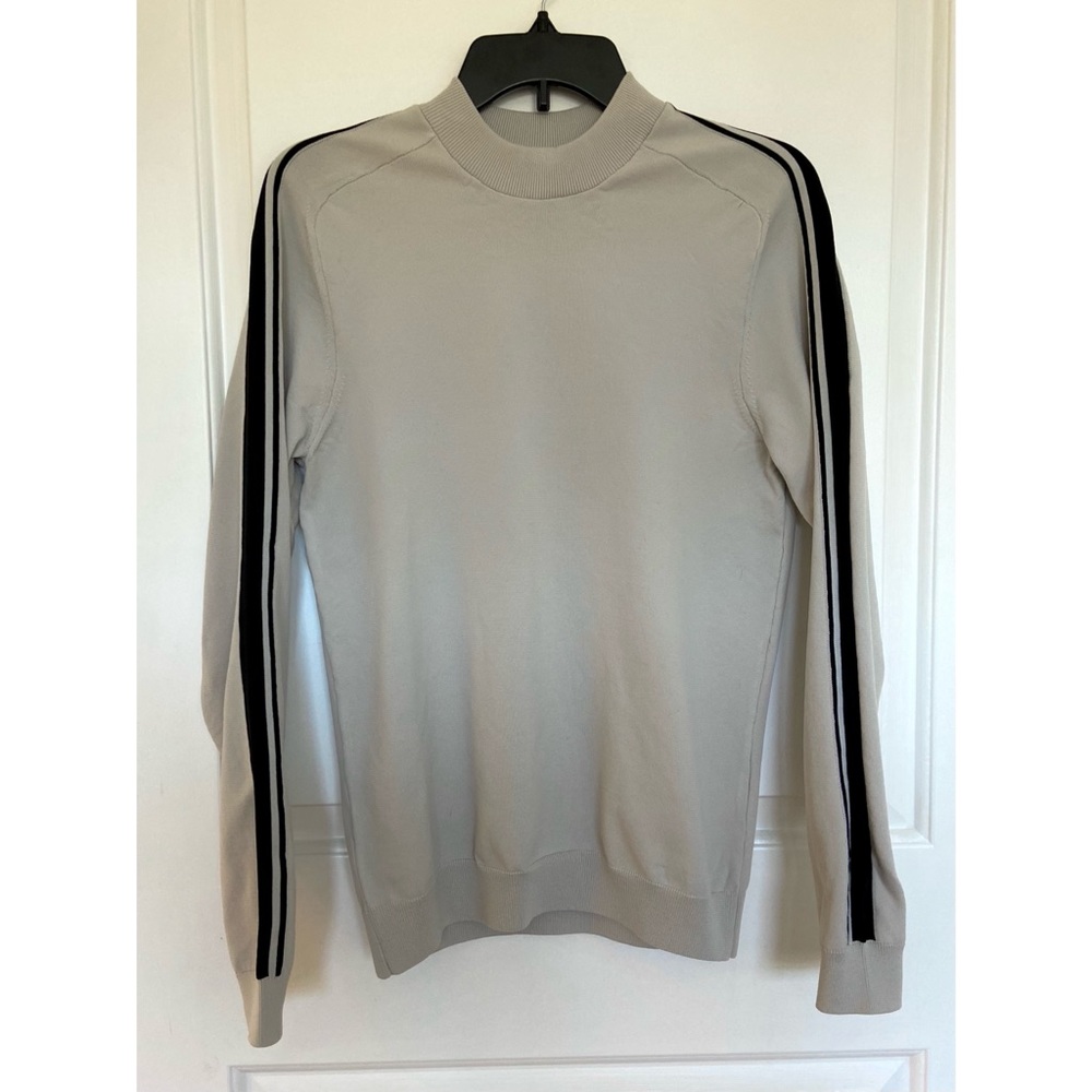 Lightweight Beige Striped Sweatshirt